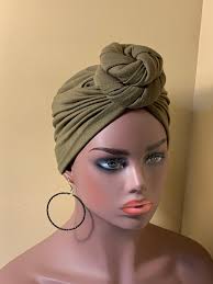 Pre-tied Turban, Women Pre-tied Headwraps, Pre-tied Stretch Headwrap, Chemo  Cap, Alopecia Cap, Ready-to Wear Boho Headwrap, Knotted Turban