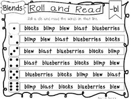Broaden your children's word knowledge with the help of these consonant blend charts. Roll And Read Blends Worksheets 20 Pages Kindergarten 1st Grade Ela