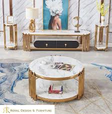 The coffee table is, with its slender base and glass top, a light table that fits into any contemporary home. Flutes Marble Coffee End Table Modern And Contemporary Home Furniture Store Toronto Rk Royal Design Furniture
