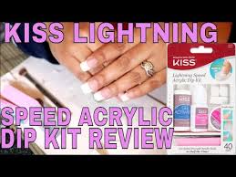 2018 Kiss Lightning Acrylic Nail Dip Kit Review Youtube