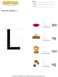 L'alphabet français (16 pdf activity worksheets). Write Alphabet L In Uppercase Worksheet Turtle Diary