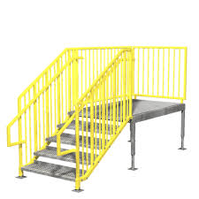 Sunrise portable deck for rv, porches, and steps come in a variety of sizes and configurations. Portable Stairs Prefab Ibc Osha Options In Stock Erectastep