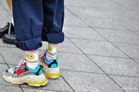 Balenciaga triple s on feet. The Most Searched Sneaker Brand In 2019 Is Balenciaga Best Outfits Of Burning Man 2019