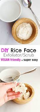 Diy Rice Face Exfoliate Scrub Vegan Friendly Tworaspberries Recipe Homemade Wrinkle Cream Exfoliate Face Natural Exfoliant