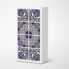 Blue Mandala Kallax 8 Turelemente Folie Fur Mobel Ikea Kallax Regal Kallax Regal