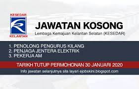Untuk mengetahui lebih lanjut mengenai jawatan kosong yang ditawarkan oleh kesedar ini, sila klik pautan yang tertera di bawah. Jawatan Kosong Kesedar Tarikh Tutup 30 Januari 2020