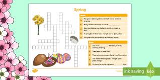 Small garden tree with purple leaves that flowers in the summer. Spring Crossword Primary Resources Teacher Made Twinkl