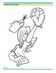 You are viewing some softball pages sketch templates click on a template to sketch over it and color it in and share with your family and friends. Softball Coloring Page Schoolfamily