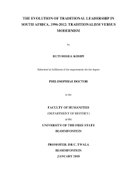 Murdered precious ramabulana has been given a dignified funeral. Pdf The Evolution Of Traditional Leadership In South Africa 1996 2012 Traditionalism Versus Modernism Buti Kompi Academia Edu