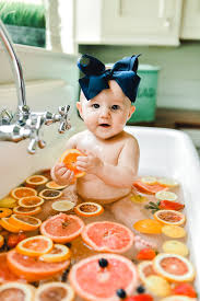 Modern bathtubs aren't designed for newborn babies, and they can be downright dangerous. Fruit Sink Minis Still Magnolia Photography Baby Girl Photography Baby Milk Bath Baby Milk