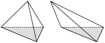 The perimeter gives you the sum of all three bases. Tetrahedron