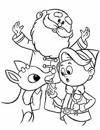 Rudolph Santa And Hermey In Elf Coloring Page Color Luna Rudolph Coloring Pages Santa Coloring Pages Merry Christmas Coloring Pages