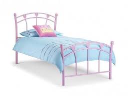 Uf Pink Girl S Bed 90cm X 190cm Pinkbed Metal Beds Single Bed Frame Childrens Single Beds