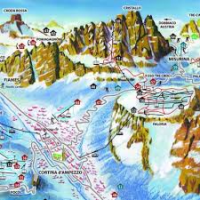 Fiore all'occhiello dell'offerta sportiva ampezzana, il comprensorio di cortina offre 86 piste per un totale di 120 chilometri, 95% di. Cartina Piste E Impianti Cortina D Ampezzo