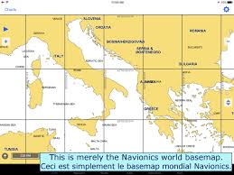 navionics chart shows no detail only blocky land outlines