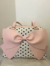 Black And White Striped Purse With Red Bow 75 00 Nwt Betsey Johnson Black And White Bow Nanza Polka Dot Light Pink Satchel Purse Bets Betsy Johnson Purses Satchel Purse Betsey Johnson Purses