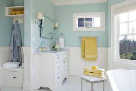 Yellow And Aqua Bath Yellow Bathrooms Blue Bathroom Paint Contemporary Master Bathroom