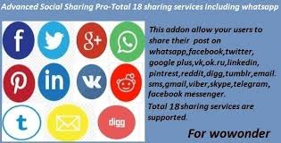 Advanced Social Sharing Pro For Wowonder Social Sharing Social Plugins