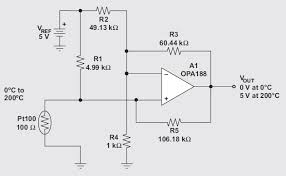 convert the resistance of a pt100 to a voltage signal