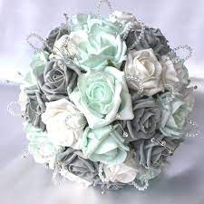 Davids bridal mint green wedding bouquet. Wedding Mint Green Mint Green Wedding Cake Mint Green Flowers