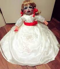 Annabelle is a spooky doll that attacks people in the conjuring. How To Make An Annabelle Doll From The Movie The Conjuring Holidappy