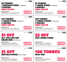 Best 2020 Chuck E Cheese Coupons Free Tokens Tickets Chuck E Cheese Printable Coupons Token