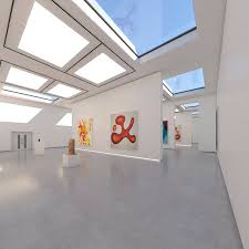 White Gallery 03 3d Model In 2020 Art Gallery Interior Interior Design Exhibition Museum Interior