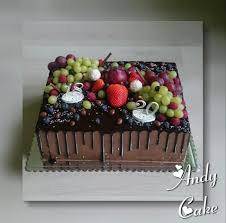 Chocolate Cake With Fresh Fruits By Andycake Cake Buttercream Cake Designs Chocolate Fruit Cake