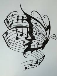 Reading And Writing Songs Are Like The Butterflies That Flit Around The Sound Of Music Keep The Flowers Bloomi Music Drawings Music Notes Tattoo Music Tattoos
