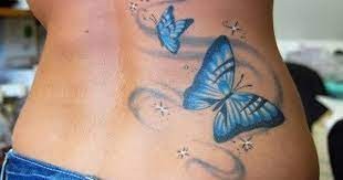 Lovely Tattoos Instyle Fashion One Butterfly Name Tattoo Blue Butterfly Tattoo Butterfly Tattoo