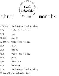 Daily Schedule For Baby 3 Months Dosmommas Baby Routine Baby Month By Month Baby Schedule