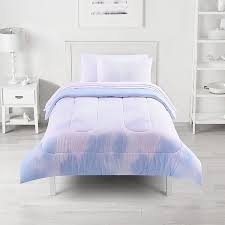 Blessliving 3 piece tie dye comforter set with pillow shams bedding set 3d printed reversible comforter twin size bedding sets soft comfortable machine washable, blue purple gypsy hippie decor. The Big One Purple Tie Dye Reversible Comforter Set With Sheets
