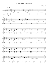 Ode to joy free easy violin sheet music notes free. Game Of Thrones The Rains Of Castamere Sheet Music For Violin Bass Drum Mixed Duet Musescore Com