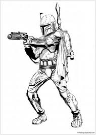 Ausmalbilder Star Wars Boba Fett Coloring Page Free