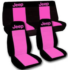 Black And Hot Pink Jeep Silver And Hot Pink Jeep Wrangler Jeep Wrangler Tj Car Seat Covers In Black Hot Pink With Pink Jeep Pink Jeep Accessories Pink Jeep Jeep Wrangler Girly