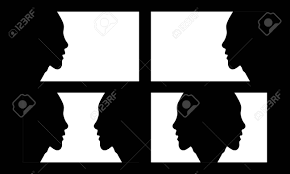 Set Of A Side View Of Human Avatar Face Silhouette On Black And Royalty Free Cliparts Vectors And Stock Illustration Image 147879972 In this video i will draw ironman face sketch drawing. set of a side view of human avatar face silhouette on black and