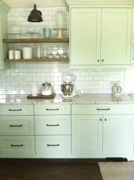 Shelves Between Cabinets Light Green Kitchen Green Kitchen Walls Green Kitchen Cabinets