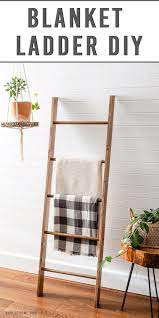 Diy Blanket Ladder How To Build A Wooden Blanket Ladder Quilt Ladder Video Video In 2021 Diy Blanket Ladder Wooden Blanket Ladder Quilt Ladder