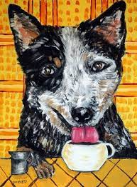 Australian Cattle Dog Print Coffee Art Coffee Print Dog Etsy Dog Art Dog Print Art Cattle Dog