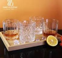 300ml Whiskey Glass Cup Glass Tumbler Embossed Glass Cups Rock Glasses Old  Fashioned Glasses Bourbon Glasses Engraving Glassware Tumblers