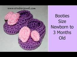 How To Crochet Newborn Booties 4th And 5th Rounds By Crochet Hooks You Youtube