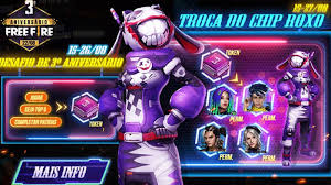 2 o jogo obteve um beta aberto em novembro de 2017 e foi lançado oficialmente para android de ios em 4 de dezembro de 2017. Free Fire Purple Chip How To Collect And Exchange For Characters And Maniac Astronaut Free Fire Mania