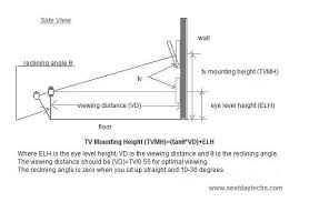 In Order To Determine The Height That The Tv Should Be Mounted We First Need To Know The Size Of The Tv The Viewi Mounted Tv Height Wall Mounted Tv Tv