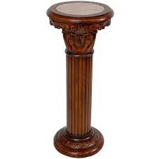 Oriental Furniture Lydian Column Pedestal Plant Stand Oriental Furniture Wooden Columns Plant Stand Table