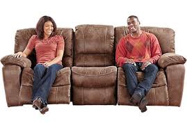 799 99 Alpen Ridge Tan Reclining Sofa Contemporary Microfiber Reclining Sofa Recliner Cindy Crawford Home