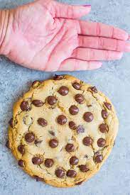 Giant Chocolate Chip Cookie For One Single Serving Averie Cooks Recipe Giant Chocolate Chip Cookie Cookies Recipes Chocolate Chip Cream Cheese Chocolate Chip Cookies