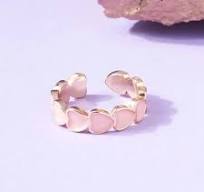 Mocha Me Hearts Ring - Adjustable / Copper / Gold