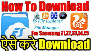 How To Download Install Es File Explorer Tpk File For Samsung Z1 Z2 Z3 Z4 Z5 For Tizen Store Youtube