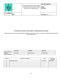 Proces verbal de predare primire gestiune,incheiat in 2 ex.,cate unul ptr.fiecare parte. Pro Ges 01