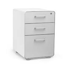 A filing cabinet (or sometimes file cabinet in american english) is a piece of office furniture for storing paper documents in file folders. Poppin Stow 3 Drawer Vertical Filing Cabinet Reviews Wayfair